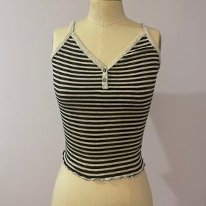 Stripped crop tank top